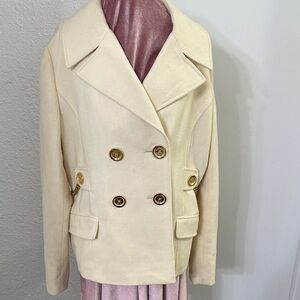 Michael Kors Cream Double-Breasted Women's Jacket